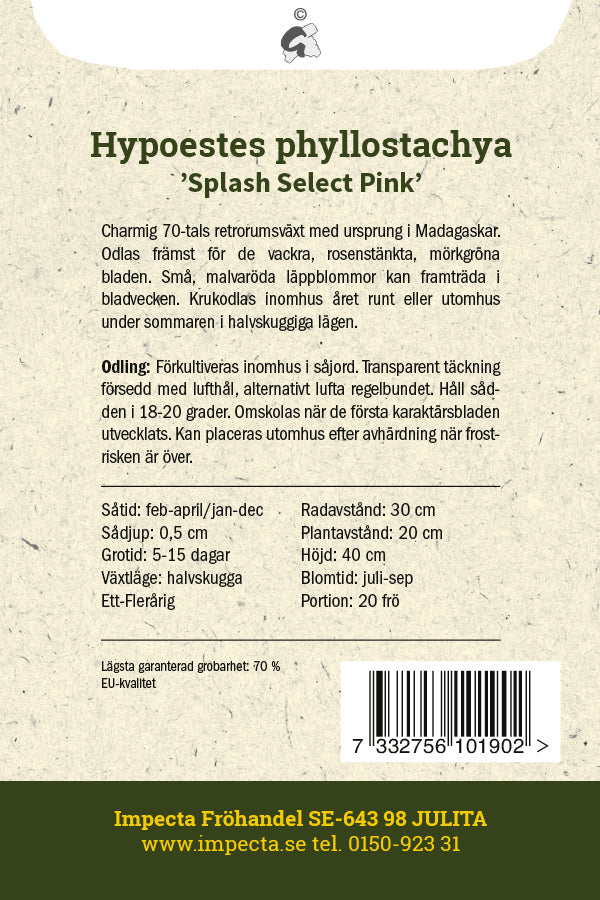 Frø: Fregnefjæs 'Splash Select Pink'
