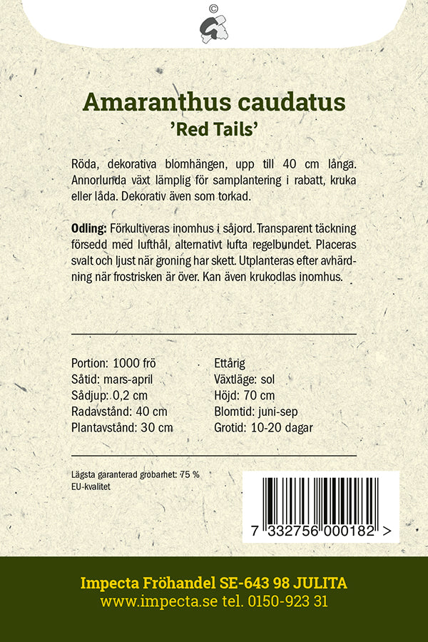 Frø: Rævehale 'Red Tails'