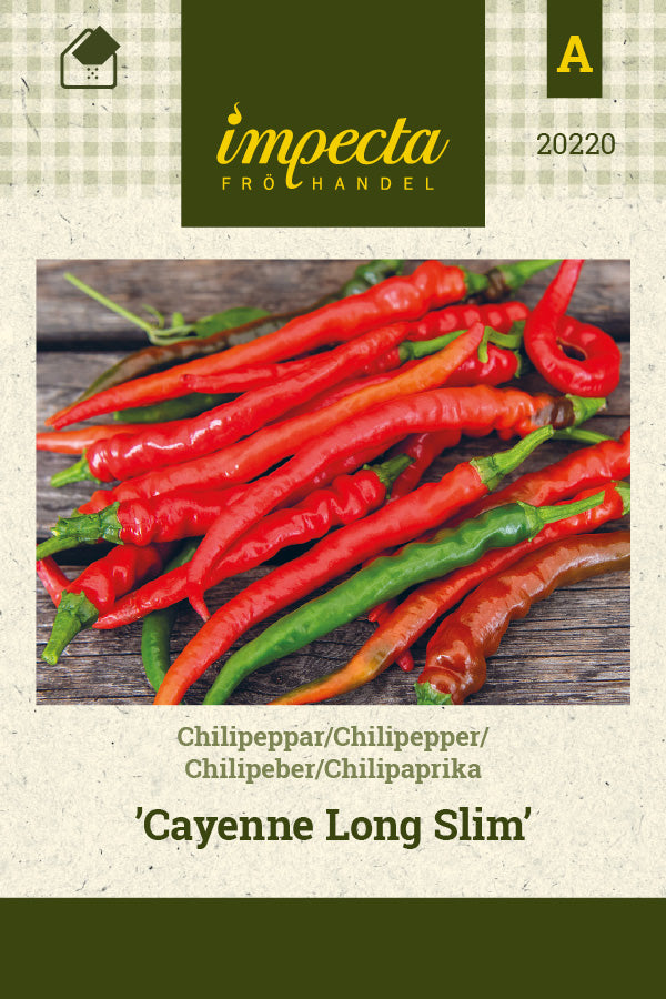 Frø: Chilipeber 'Cayenne Long Slim'