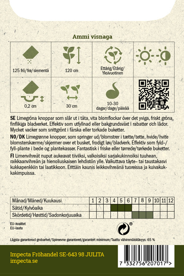 Frø: Tandstikkerurt 'Green Mist'