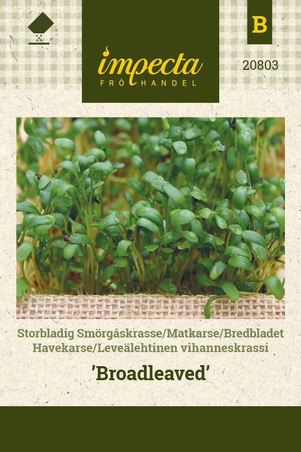 Frø: Bredbladet Havekarse 'Broadleaved'