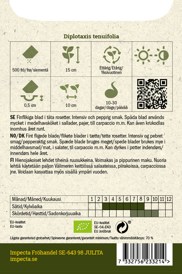 Frø: Italiensk Rucola