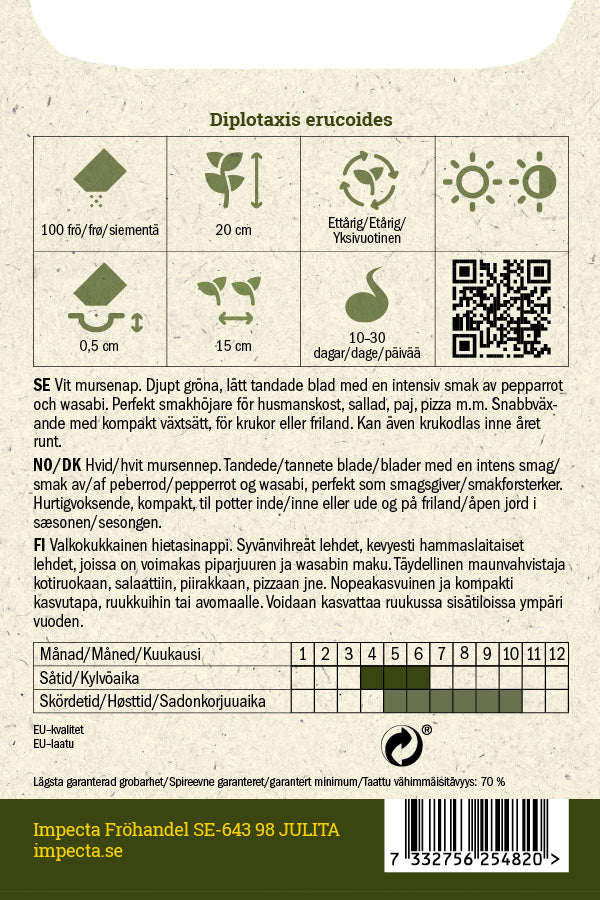 Frø: Wasabirucola 'Wasabi'