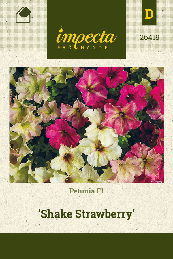 Frø: Petunia F1 'Shake Strawberry'