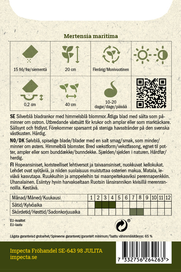 Frø: Østersblad 'Silver Ocean'