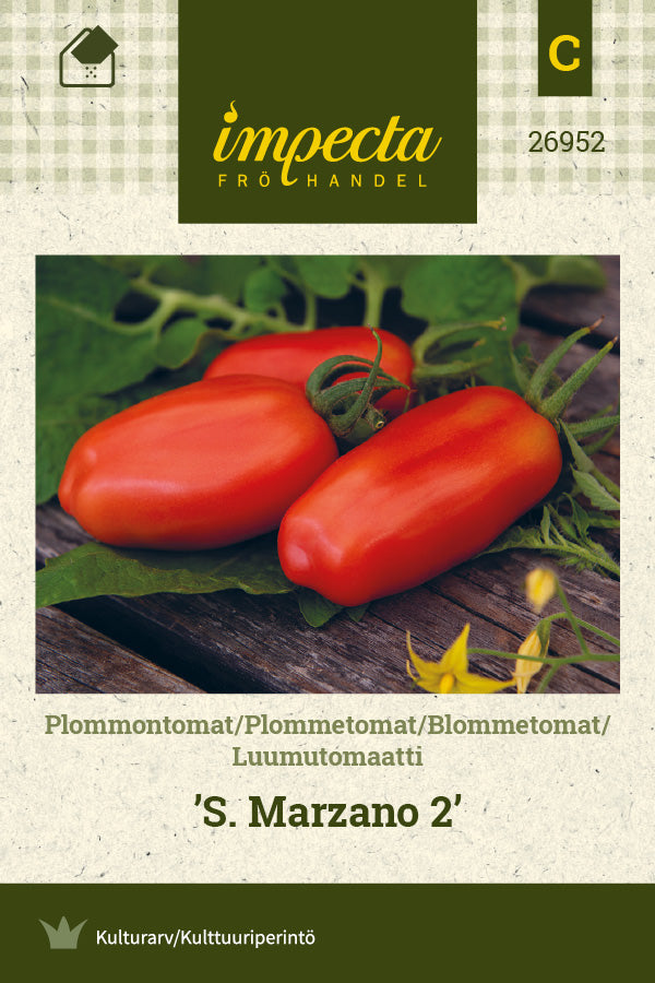 Frø: Blommetomat 'San Marzano 2'