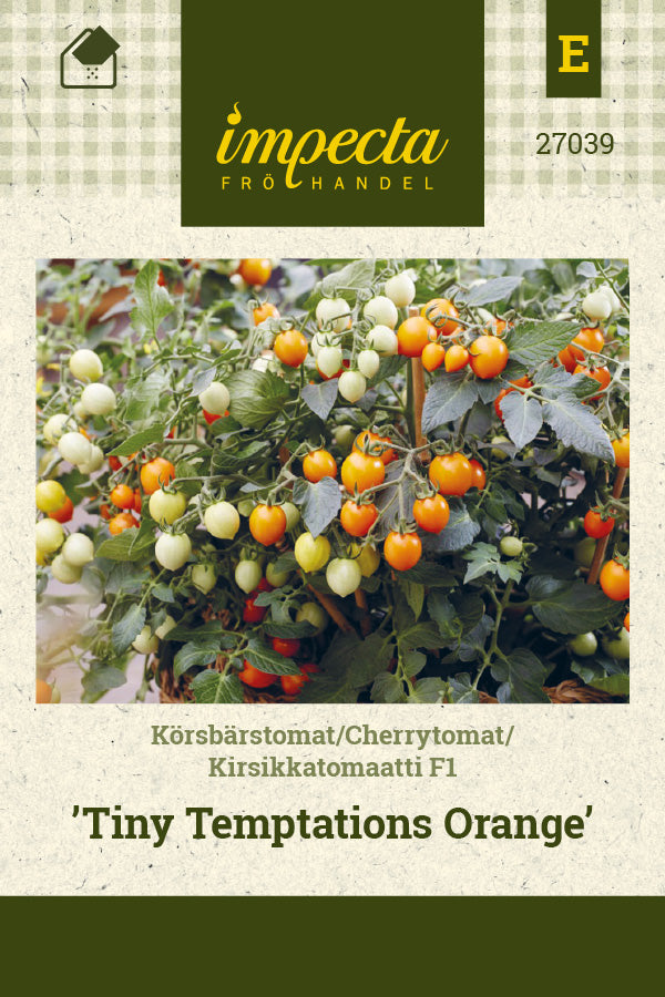 Frø: Cherrytomat F1 'Tiny Temptations Orange'