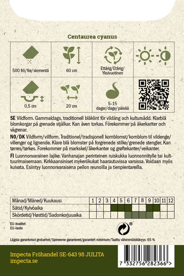 Frø: Gammeldags Kornblomst