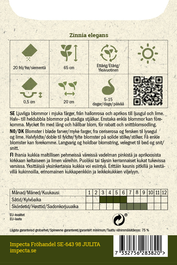 Frø: Frøkenhat 'Queeny Lime with Blotch'