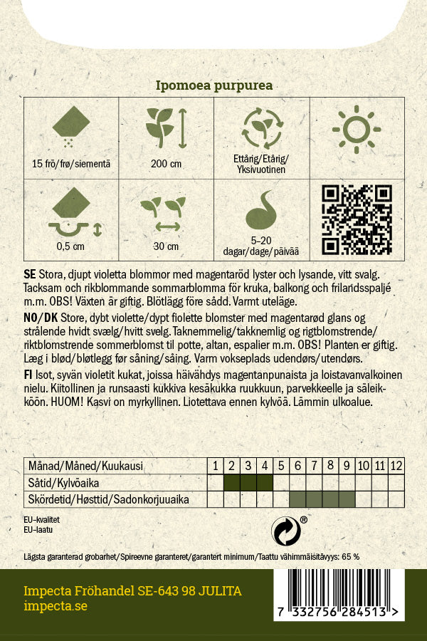 Frø: Pragtsnerle 'Knowlian's Black'