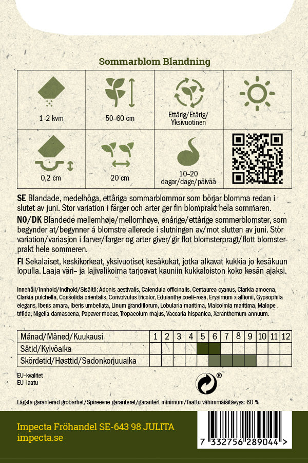 Frø: Sommerblomstblanding