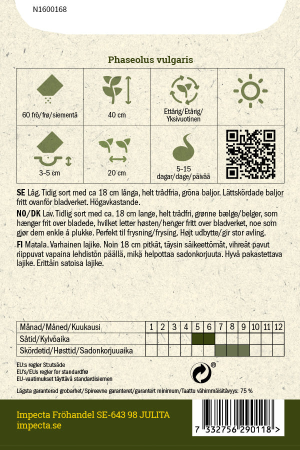 Frø: Knækbønne 'Cropper Teepee'