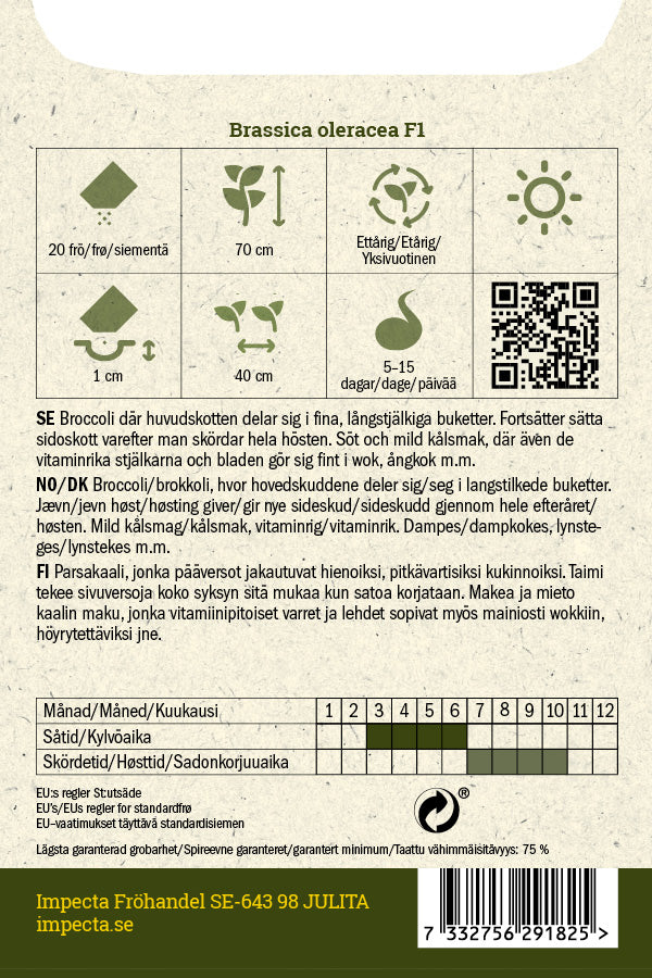 Frø: Broccoli F1 'Hirzia'