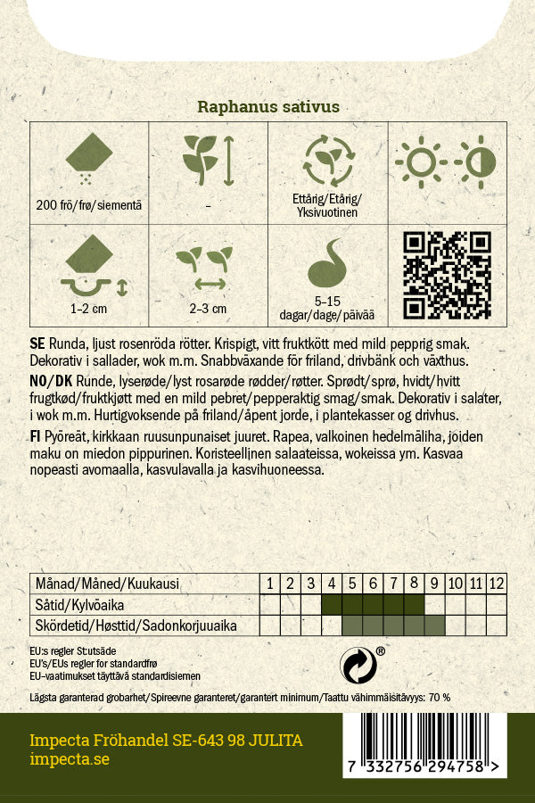 Frø: Radise 'Jutrzenka'