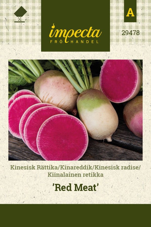 Frø: Kinesisk radise 'Red Meat'