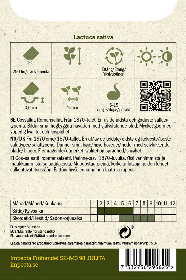 Frø: Bindsalat 'Little Gem'