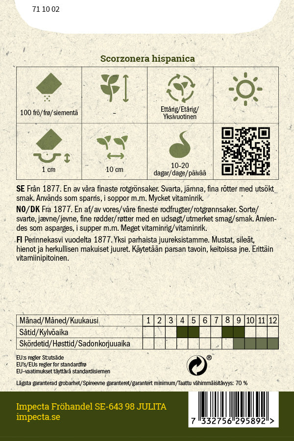 Frø: Skorzonerrod 'Duplex'