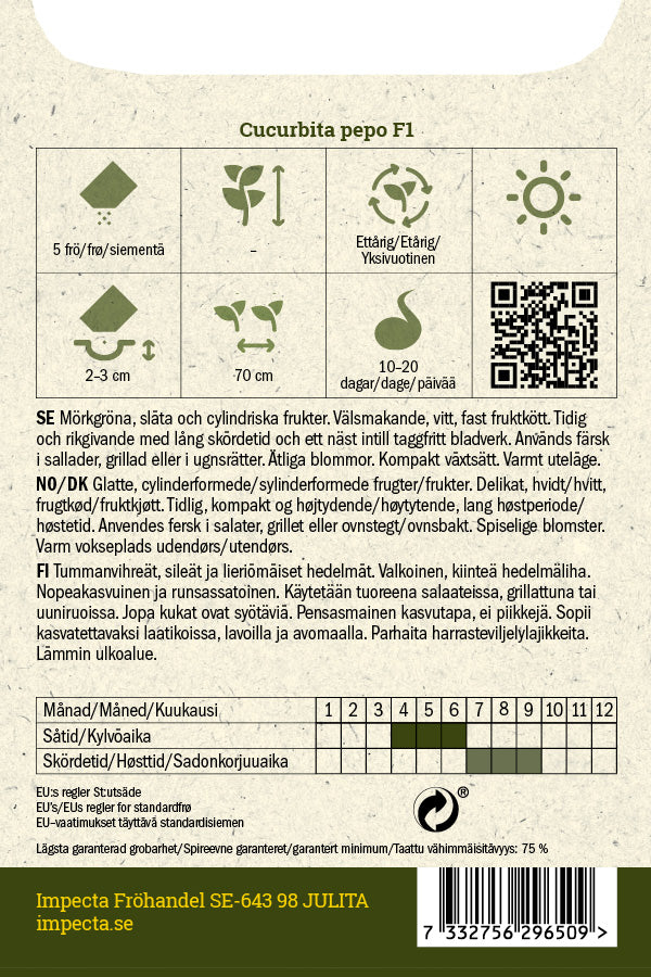 Frø: Squash F1 'Keesha'