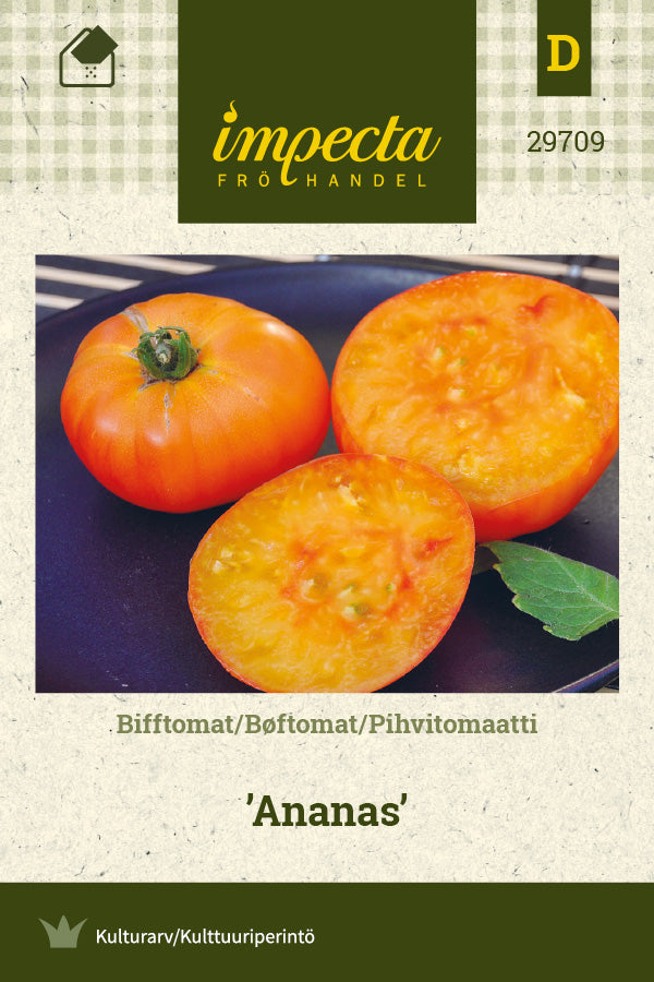 Frø: Bøftomat 'Ananas'