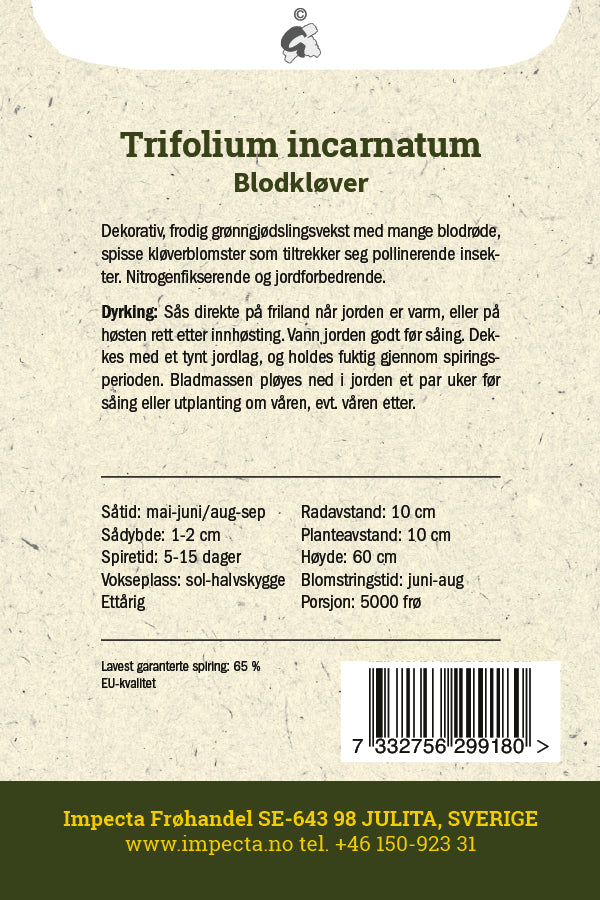 Frø: Blodkløver