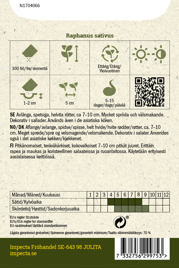 Frø: Radise 'Istap'