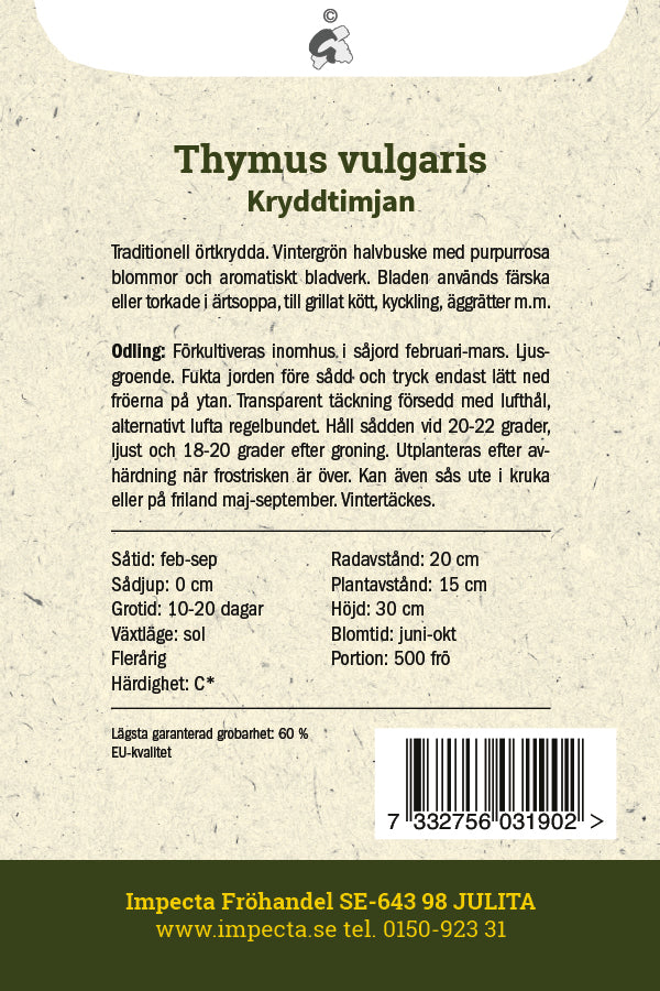 Frø: Havetimian