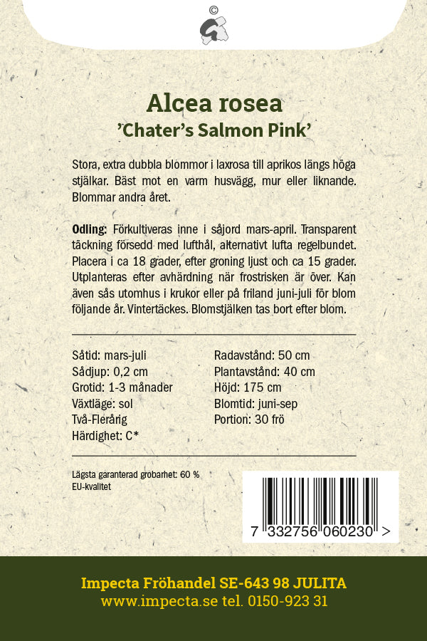 Frø: Stokrose 'Chater's Salmon Pink'