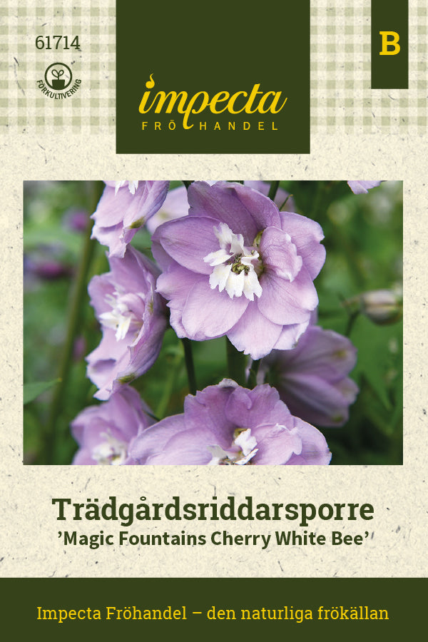 Frø: Have Ridderspore 'Magic Fountains Cherry White Bee'