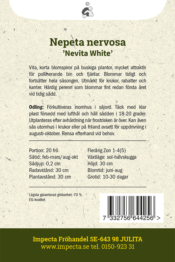 Frø: Aks-nepeta 'Nevita White'
