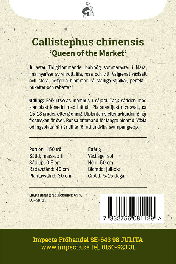 Frø: Sommerasters 'Queen Of The Market'