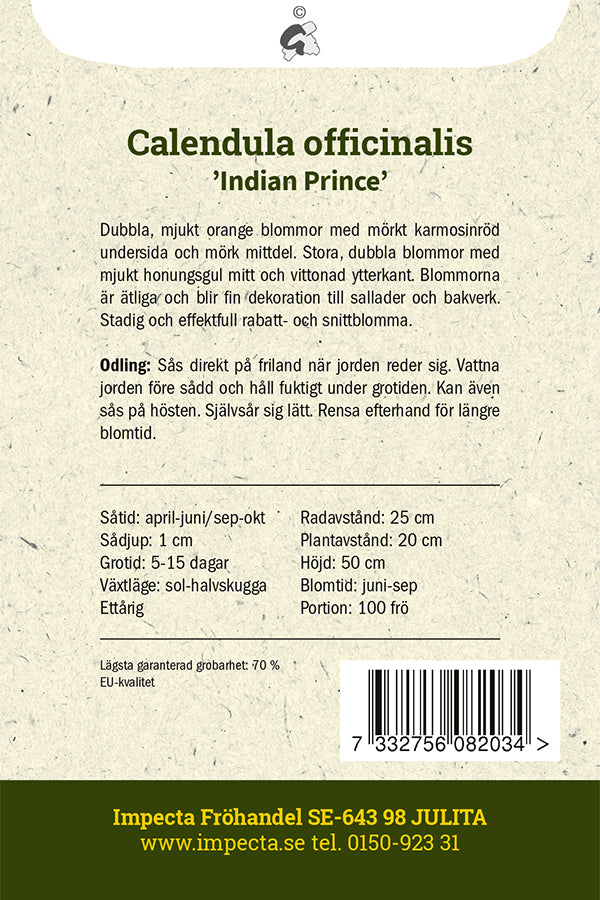 Frø: Morgenfrue 'Indian Prince'