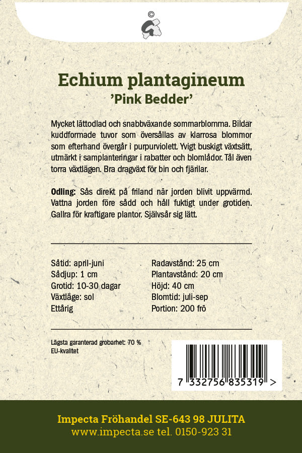 Frø: Slangehoved 'Pink Bedder'