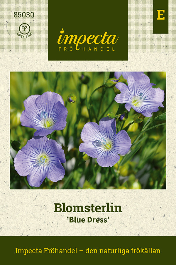 Frø: Hørblomst 'Blue Dress'