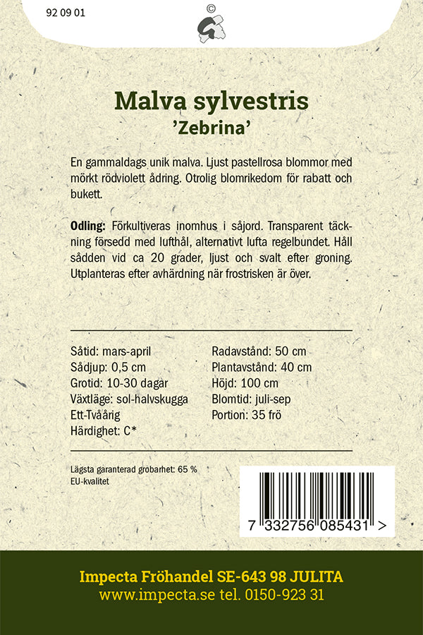 Frø: Rød Trompetkatost 'Zebrina'
