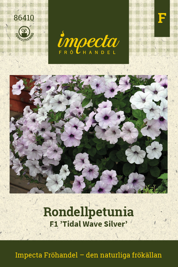 Frø: Rondelpetunia F1 'Tidal Wave Silver'