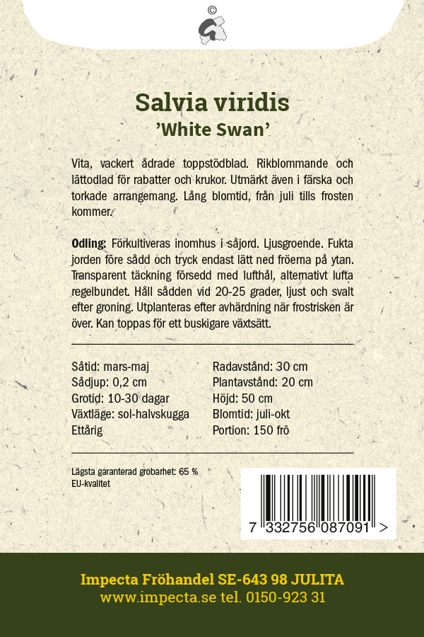 Frø: Dusksalvie 'White Swan'