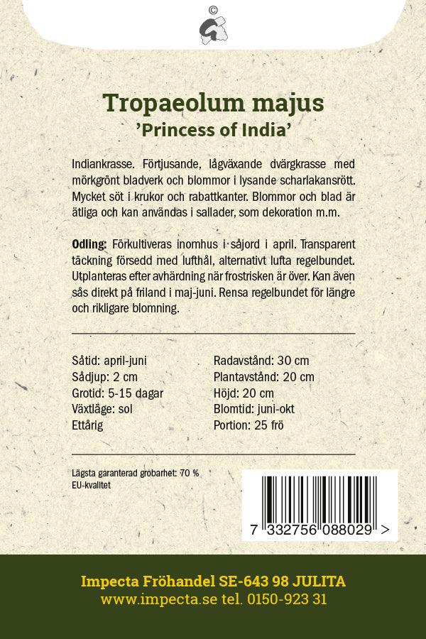 Frø: Tallerkensmækker 'Princess Of India'