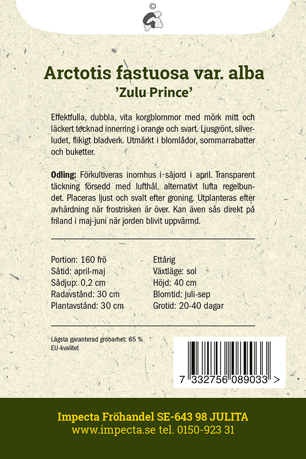 Frø: Antilopeøje 'Zulu Prince'