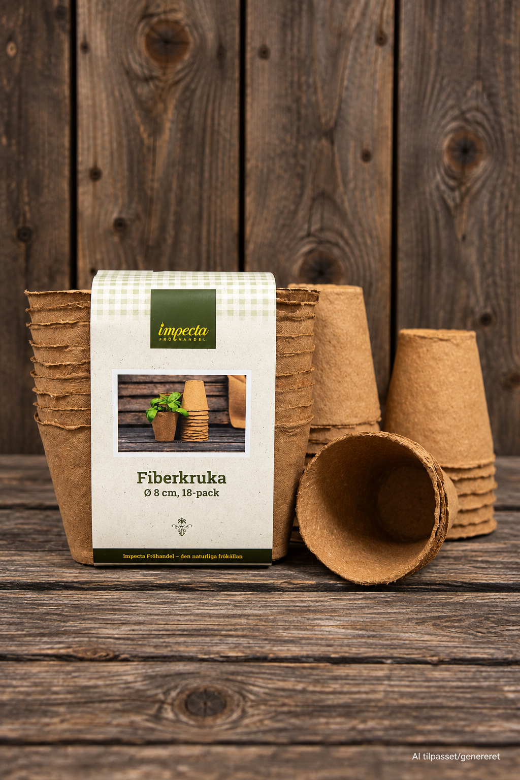 Fiberpotte Ø8 cm, 18 stk