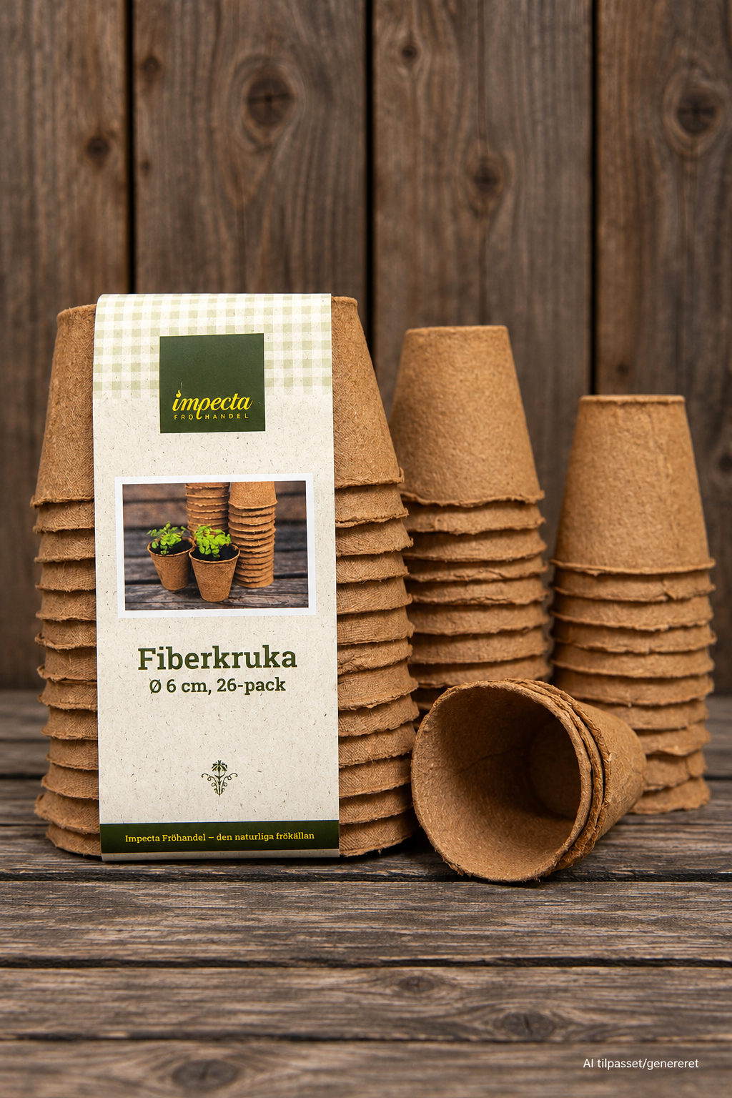 Fiberpotte, Ø6 cm, 26 stk