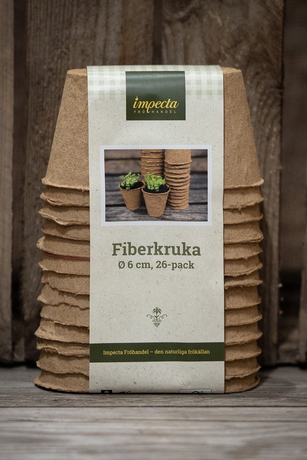 Fiberpotte, Ø6 cm, 26 stk