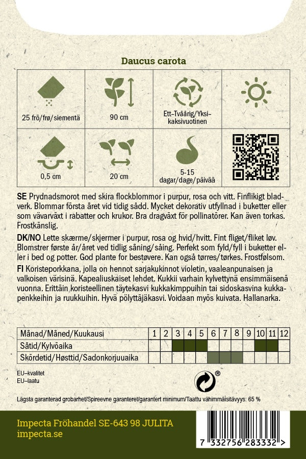 Frø: Vild gulerod 'Dara'