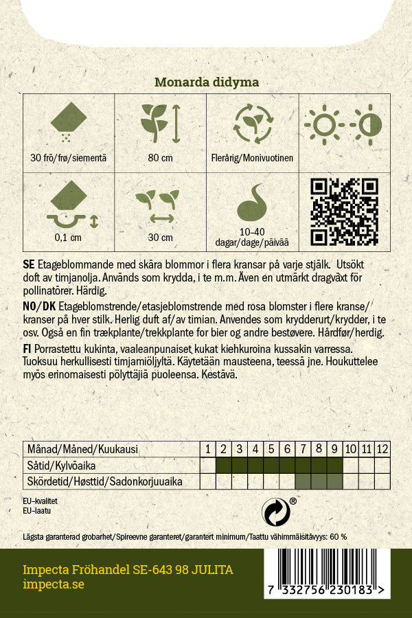 Frø: Monarda didyma