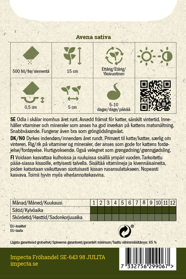 Frø: Avena sativa