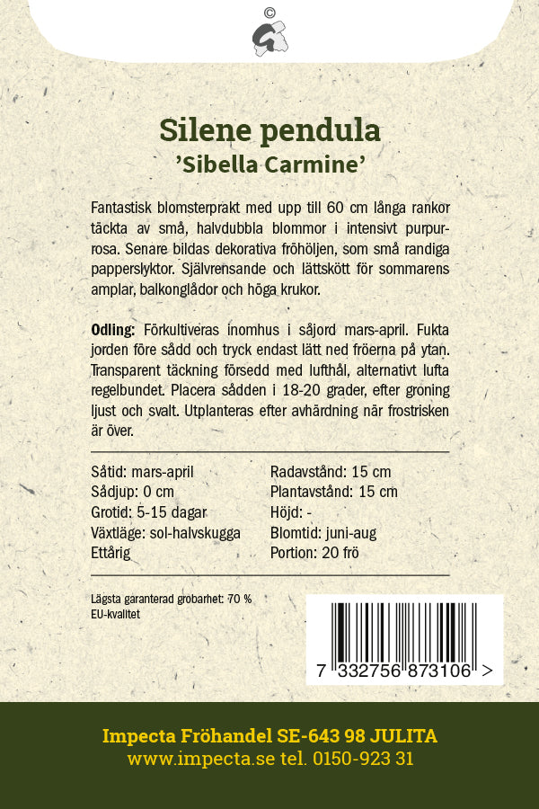 Frø: Sommerglimt 'Sibella Carmine'