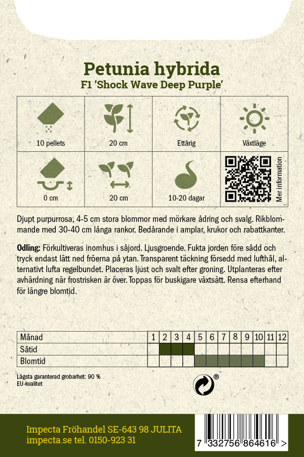Frø: Hængepetunia F1 'Shock Wave Deep Purple'