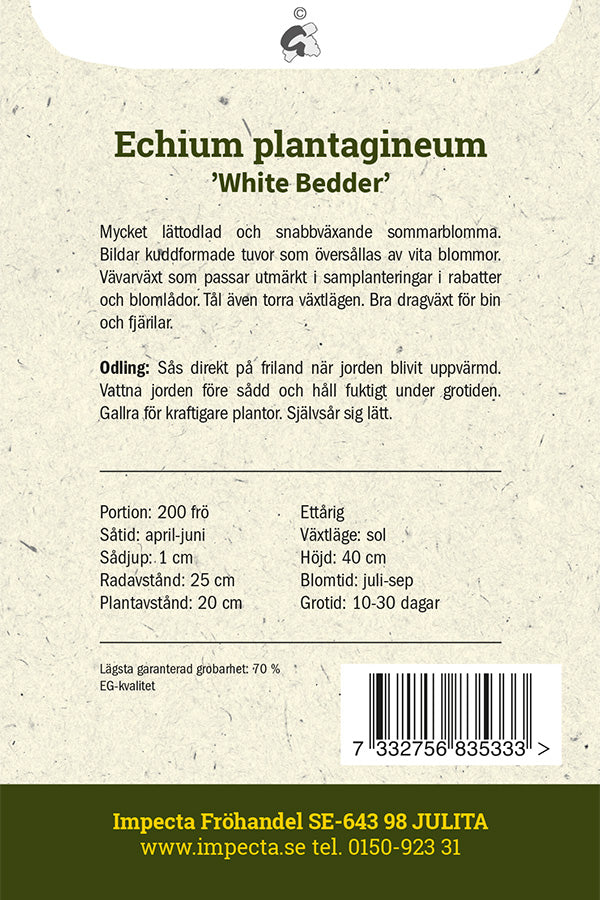 Frø: Slangehoved 'White Bedder'