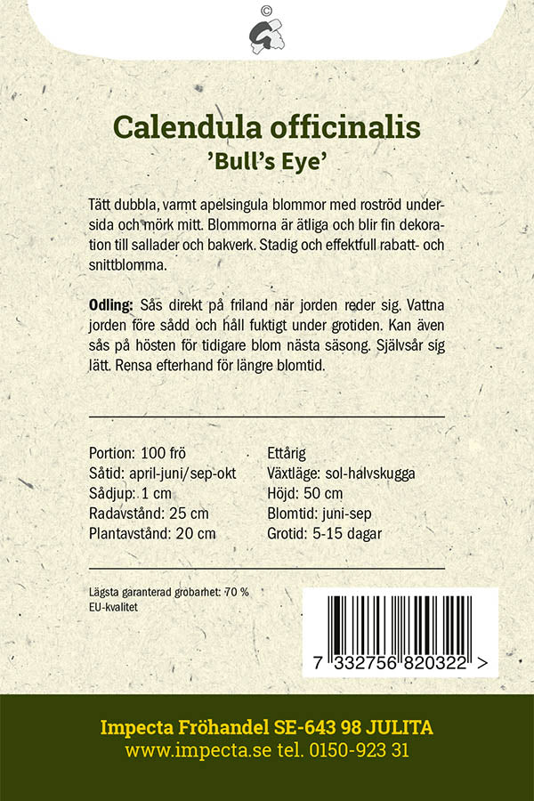 Frø: Morgenfrue 'Bull's Eye'