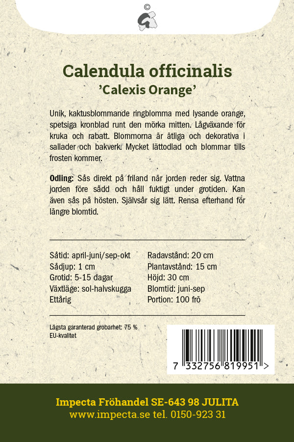 Frø: Morgenfrue 'Calexis Orange'