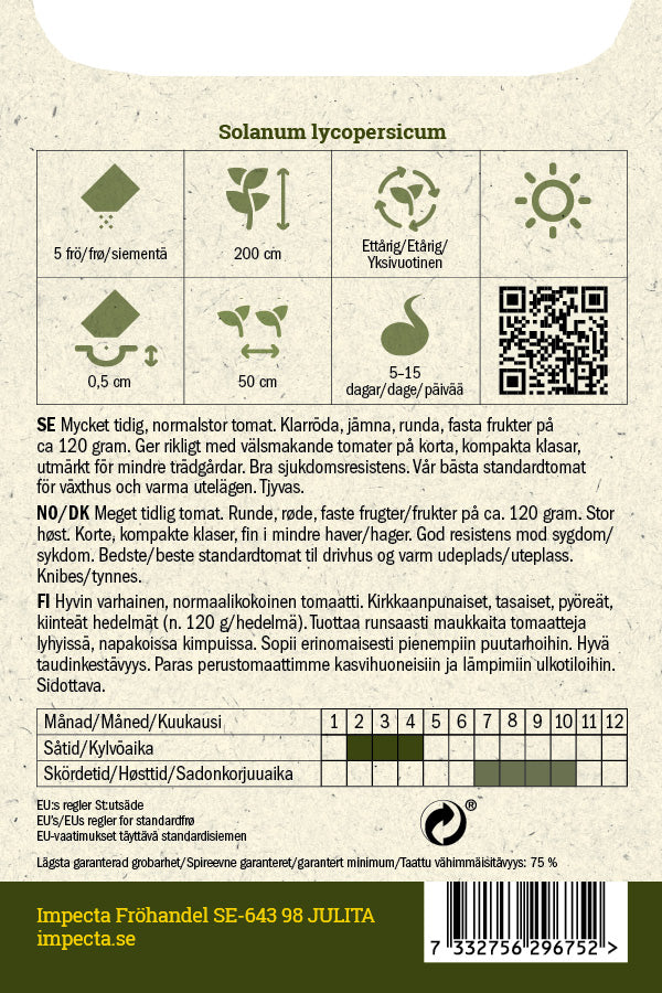 Frø: Tomat F1 'Paola'